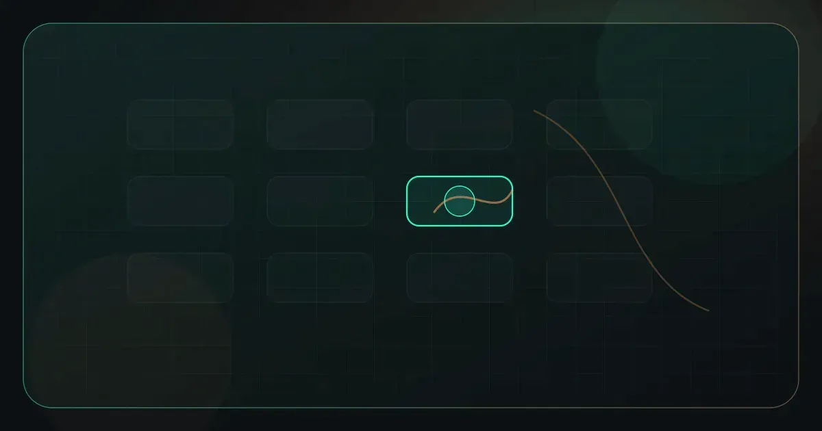 Abstract BuzzBoost editorial artwork for Why Generic Website Templates Make Local Businesses Look the Same.